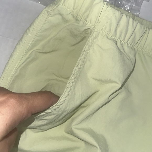 Zara Womens Size Large Light Green Parachute Pants Pockets Drawsting Ankle - Picture 5 of 12